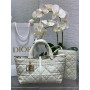 Dior Toujours Bag White Macrocannage Calfskin