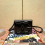 Dolce & Gabbana Calfskin DG Logo Crossbody Bag Shiny Black