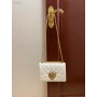 Dolce & Gabbana Devotion Crossbody Bag Quilted Nappa Leather White