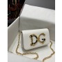 Dolce & Gabbana Nappa Leather DG Girls Shoulder Bag White