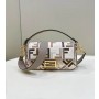 Fendi Baguette Multicolor Canvas Bag With FF Embroidery