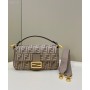 Fendi Medium Iconic Baguette Tapestry FF Bag Brown