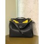 Fendi Peekaboo Bag Black Yellow 38CM