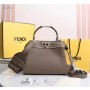 Fendi Peekaboo Mini Selleria Bag Dove Gray