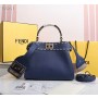 Fendi Peekaboo Mini Selleria Bag Navy Blue