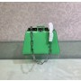 Fendi Small Patent Peekaboo Cut Bag Green