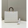 Fendi Sunshine Medium Shopper FF Motif 8BH386 White
