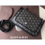 Goyard Goyardine Plumet Crossbody Wallet Black