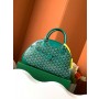 Goyard Large Goyardine Saint Jeanne Bowler Bag Green