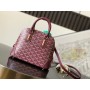 Goyard Vendôme Mini Bag Goyardine Canvas Calfskin Burgundy