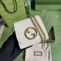 Gucci Blondie Medium Chain Wallet 725219 White