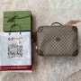 Gucci Briefcase with Back Strap in GG Supreme Beige