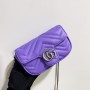 Gucci GG Marmont Matelassé Super Mini Bag 476433 Purple