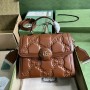 Gucci GG Matelassé Handbag 736877 Brown