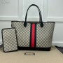 Gucci Ophidia Gg Large Tote Bag 726755 Black Beige