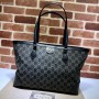 Gucci Ophidia GG Medium Tote Denim Black