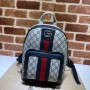 Gucci Ophidia GG Small Backpack 547965 Beige Blue
