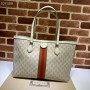 Gucci Ophidia Medium GG Tote 631685 Beige White 