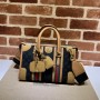 Gucci Small Top Handle Bag With Double G 715772 Brown Black