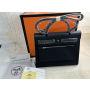 Hermes Herbag Bag Canvas Palladium Hardware In Black