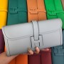 Hermes Jige Elan 29 Clutch Bag Epsom Leather Gray