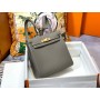 Hermes Kelly 22 Ado Backpack Togo Leather Dark Grey