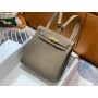 Hermes Kelly 22 Ado Backpack Togo Leather Etoupe