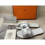 Hermes Oran Sandal Women Slide Calfskin White