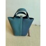 Hermes Picotin Lock 18 Bag Clemence Gold Hardware Blue