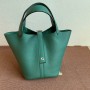 Hermes Picotin Lock 18 Bag Dark Green Clemence Palladium Hardware