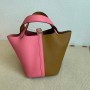 Hermes Picotin Lock 18 Bag Pink Brown Clemence Gold Hardware