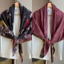 Hermes Scarf Wraps Square Shawl Birds Pattern
