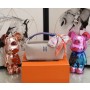 Hermes Trousse Bride-A-Brac Cosmetic Bag Blue Beige