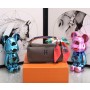 Hermes Trousse Bride-A-Brac Cosmetic Bag Chocolate
