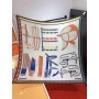 Hermes Women White Scarf Wraps Square Shawl