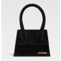 Jacquemus Le Chiquito Moyen Le Chouchou Velvet Black