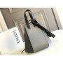 Loewe Compact Hammock Small Handbag Suede Calfskin Grey