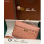 Loro Piana Extra Pocket Pouch L 19 Ostrich Pink