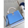 Louis Vuitton Capucines BB Taurillon Leather Bag Blue White