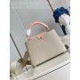 Louis Vuitton Capucines BB Taurillon Leather Bag Cream White