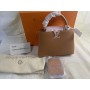 Louis Vuitton Capucines Mini Bag Arizona Brown Beige Poudré Jasmine Pink