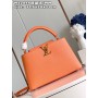 Louis Vuitton Capucines Taurillon Studded MM Orange