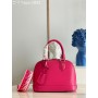 Louis Vuitton Epi Alma BB Bag With Jacquard Strap Rose PInk