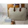 Louis Vuitton OnTheGo GM Tote Bag Cream