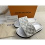 Louis Vuitton Pool Pillow Mule Embossed Monogram Leather White