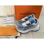 Louis Vuitton RUN 55 Women Sneakers Denim Blue