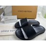 Louis Vuitton Waterfront Slide Sandal Damier Embossed Rubber Black