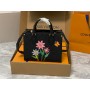 LV x YK OnTheGo PM Monogram Empreinte Leather Bag Black