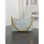 MCM Aren Shoulder Bag in Visetos Blue