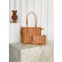 MCM Liz Visetos Shopper Mini Cognac
